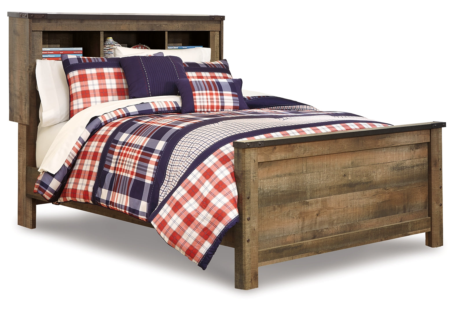 Trinell Bookcase Bed with 2 Storage Drawers