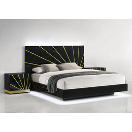 Zenia (Black/Gold) Bedroom Set