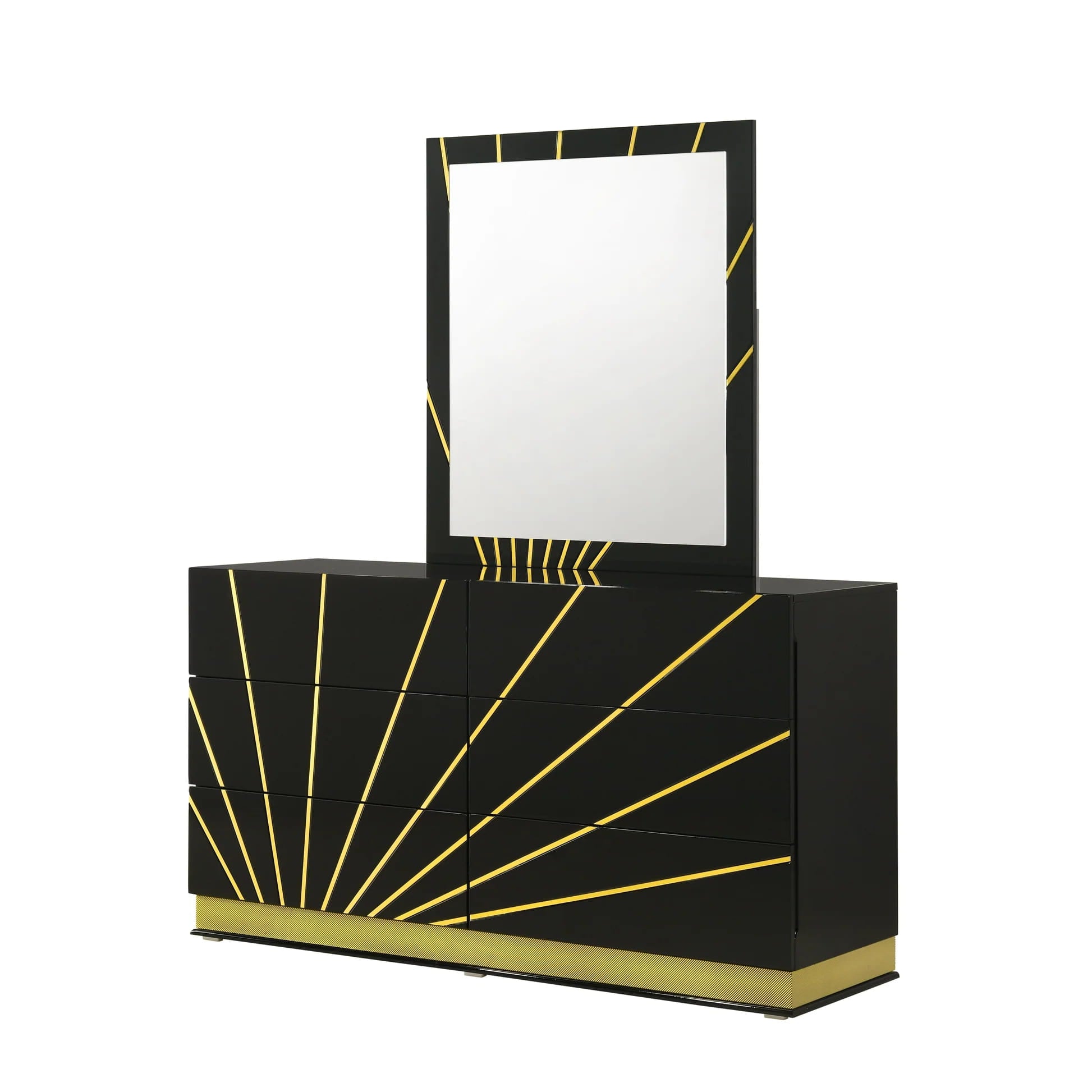 Zenia (Black/Gold) Bedroom Set