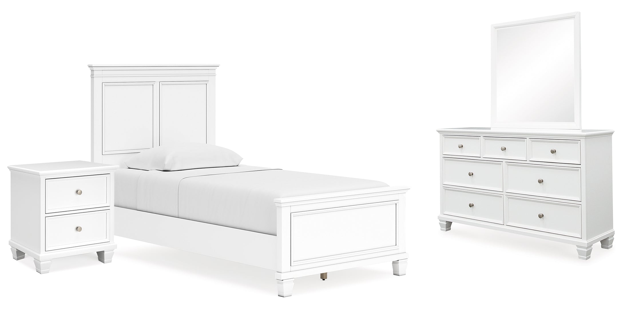 Fortman White Panel Bedroom Set