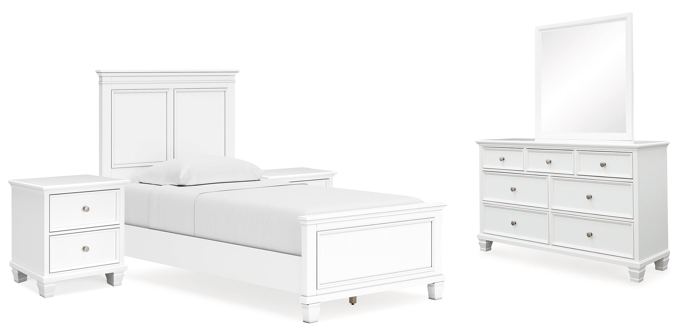 Fortman White Panel Bedroom Set