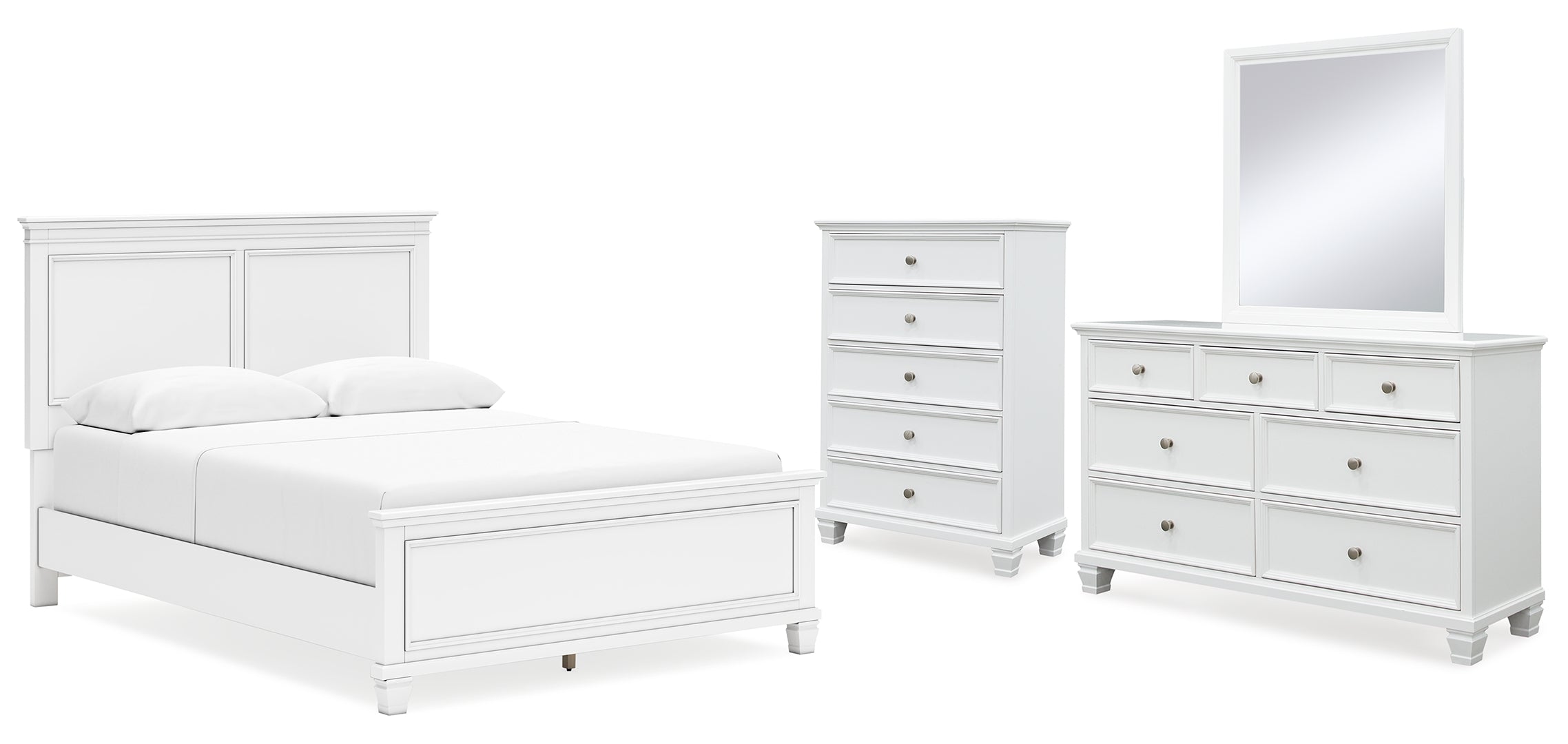 Fortman White Panel Bedroom Set