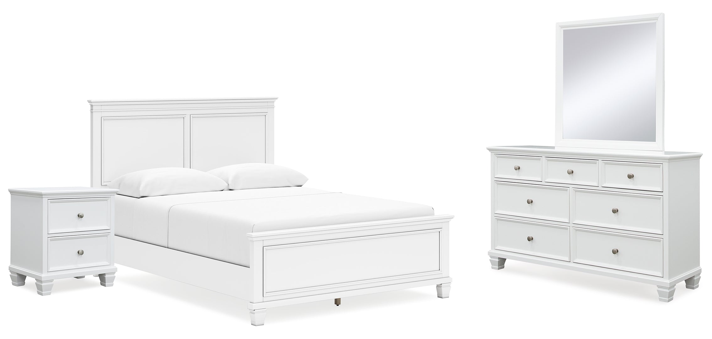 Fortman White Panel Bedroom Set