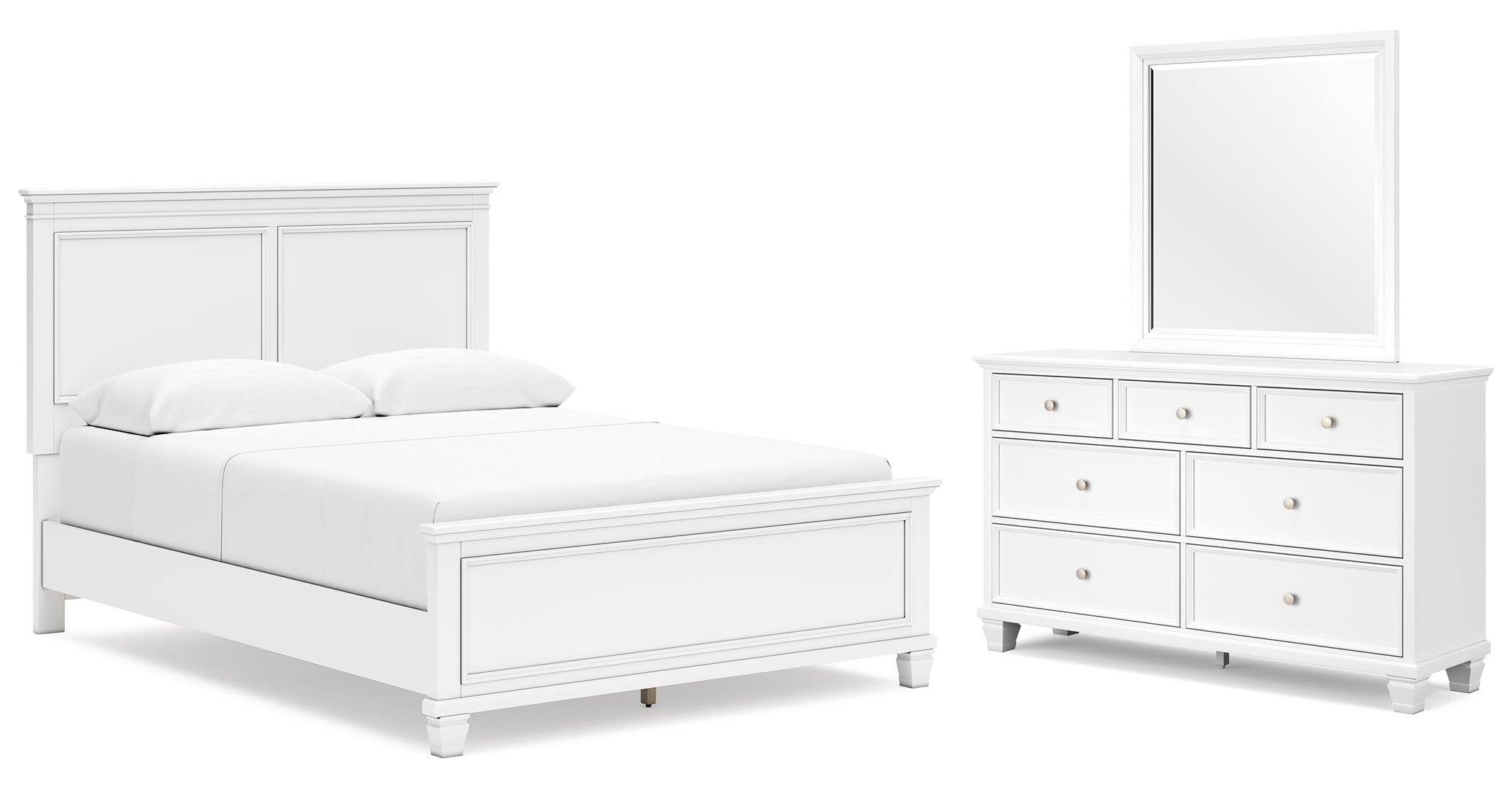 Fortman White Panel Bedroom Set