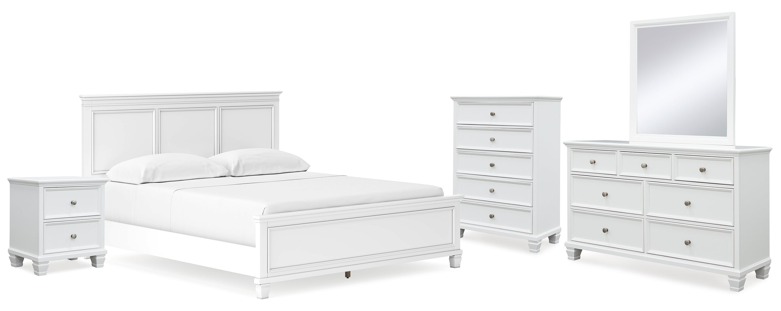 Fortman White Panel Bedroom Set