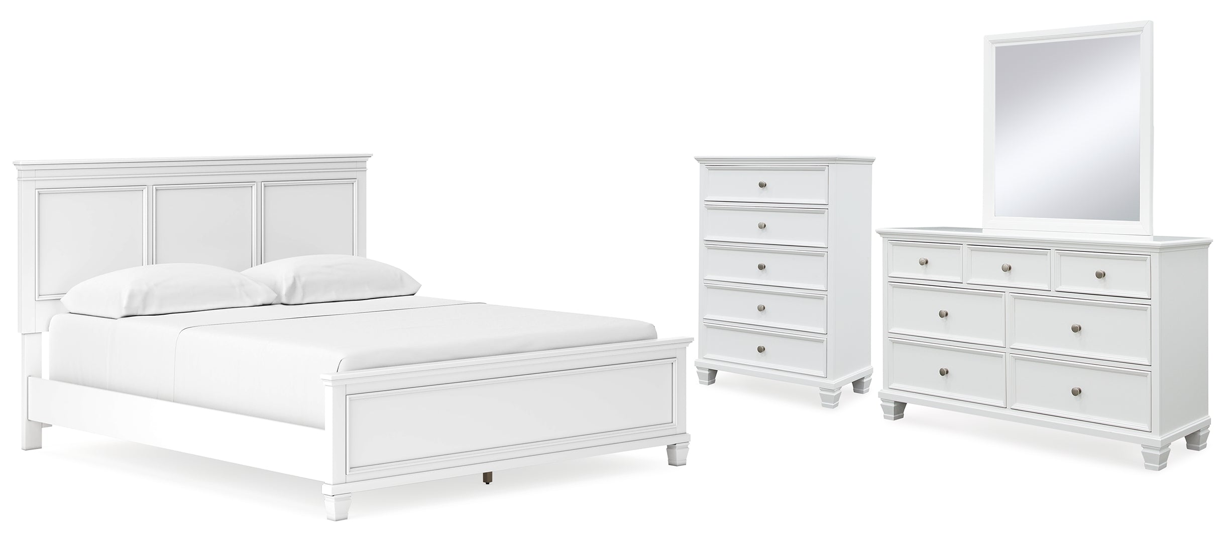 Fortman White Panel Bedroom Set