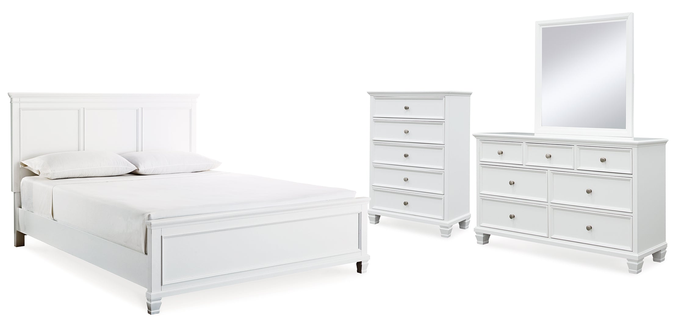 Fortman White Panel Bedroom Set