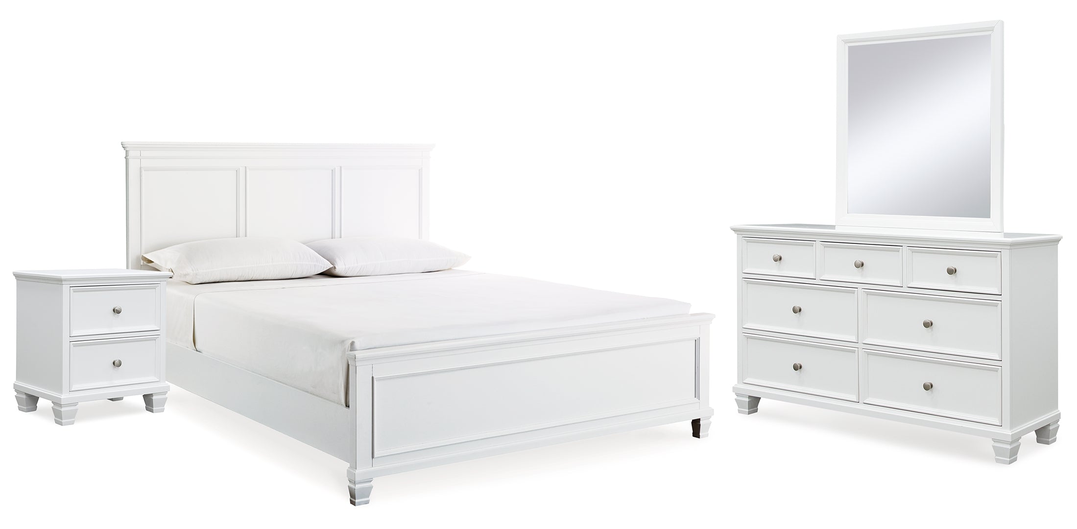 Fortman White Panel Bedroom Set