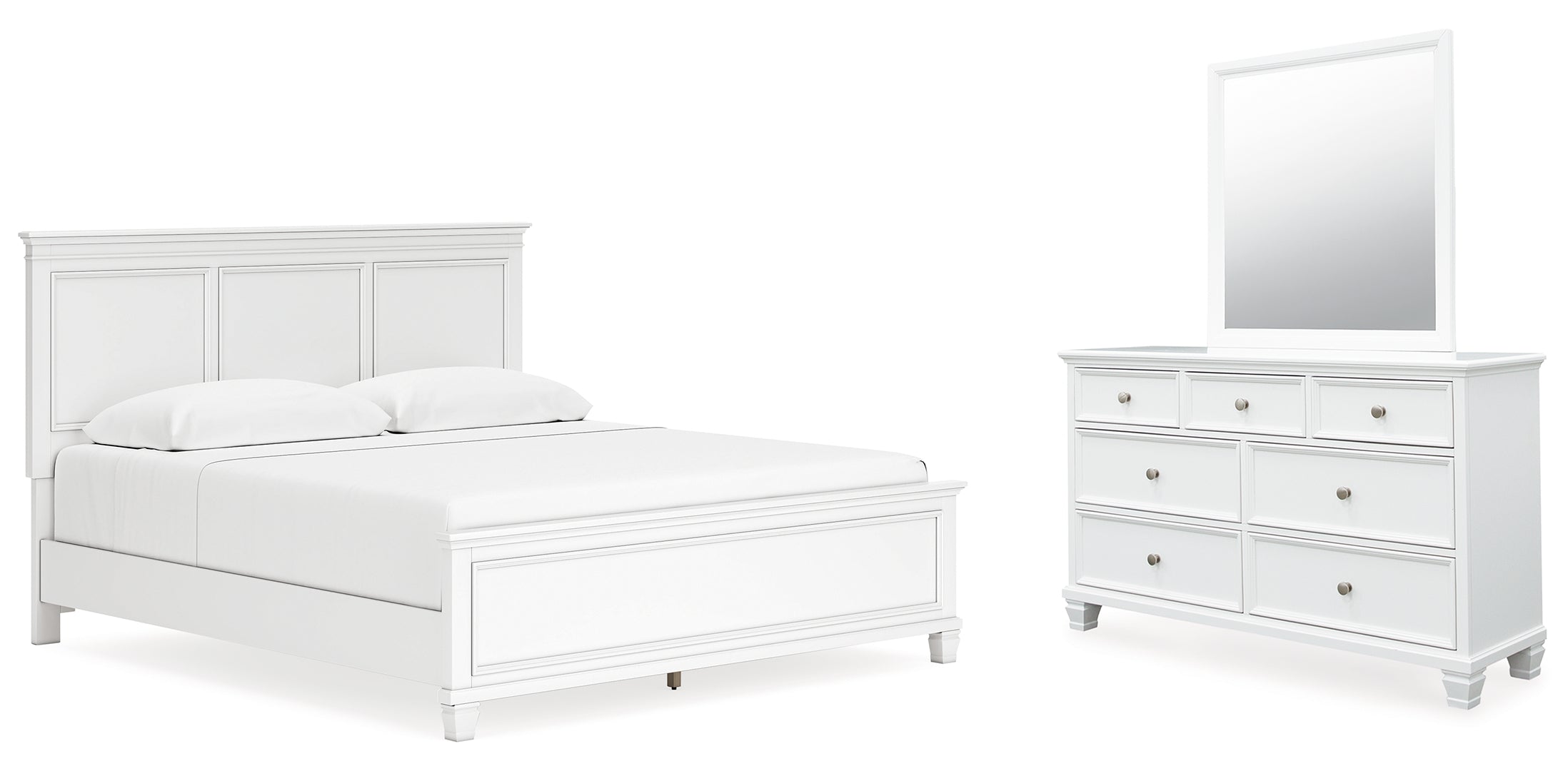 Fortman White Panel Bedroom Set