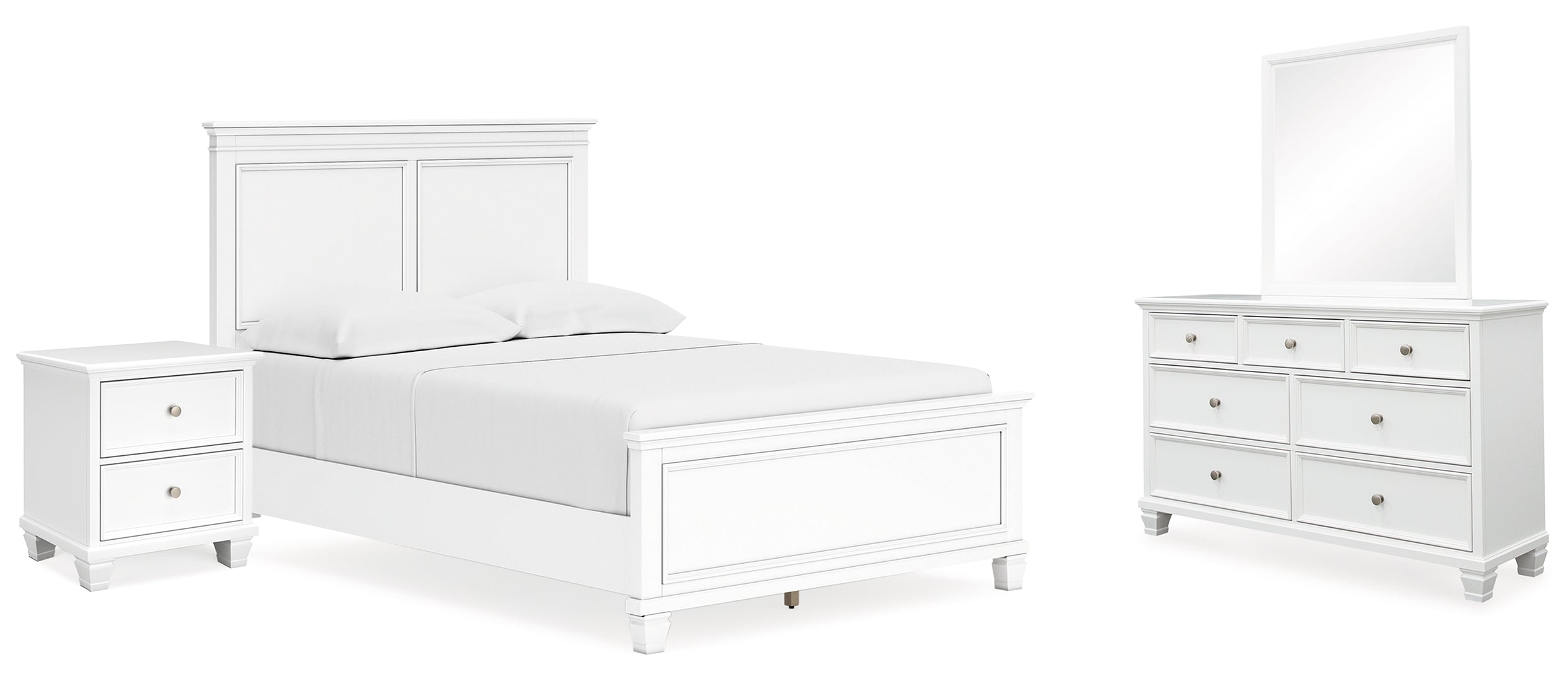 Fortman White Panel Bedroom Set