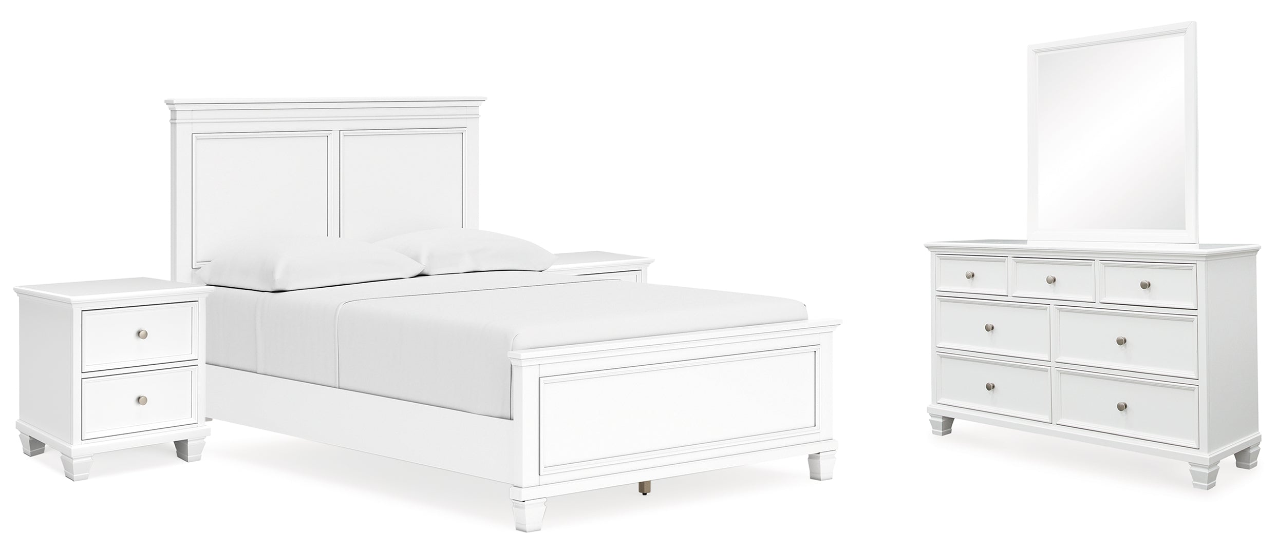 Fortman White Panel Bedroom Set
