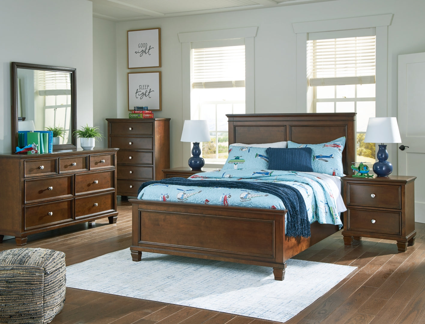 Danabrin Brown Panel Bedroom Set