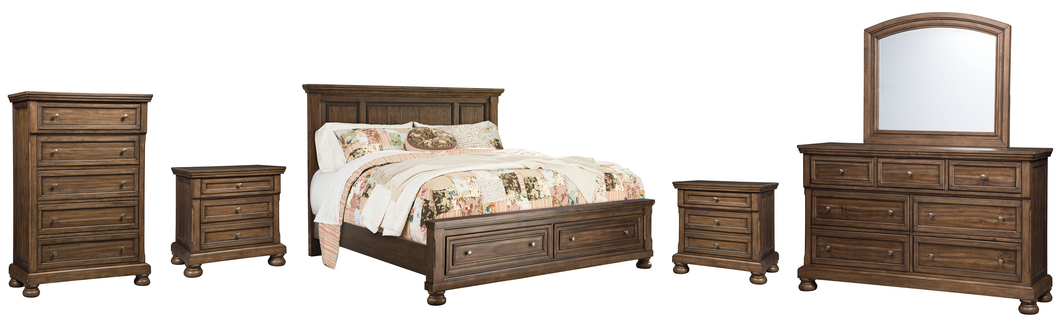 Flynnter Brown Panel Bedroom Set