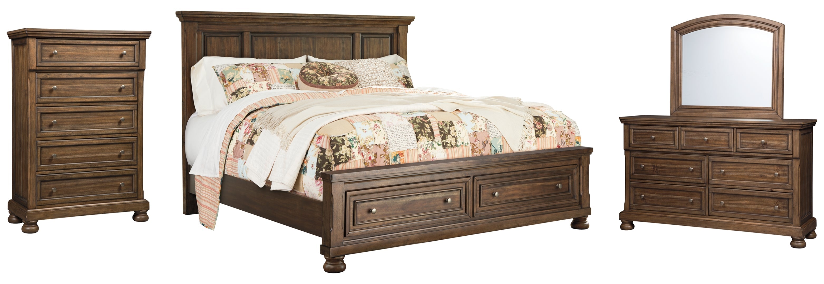 Flynnter Brown Panel Bedroom Set