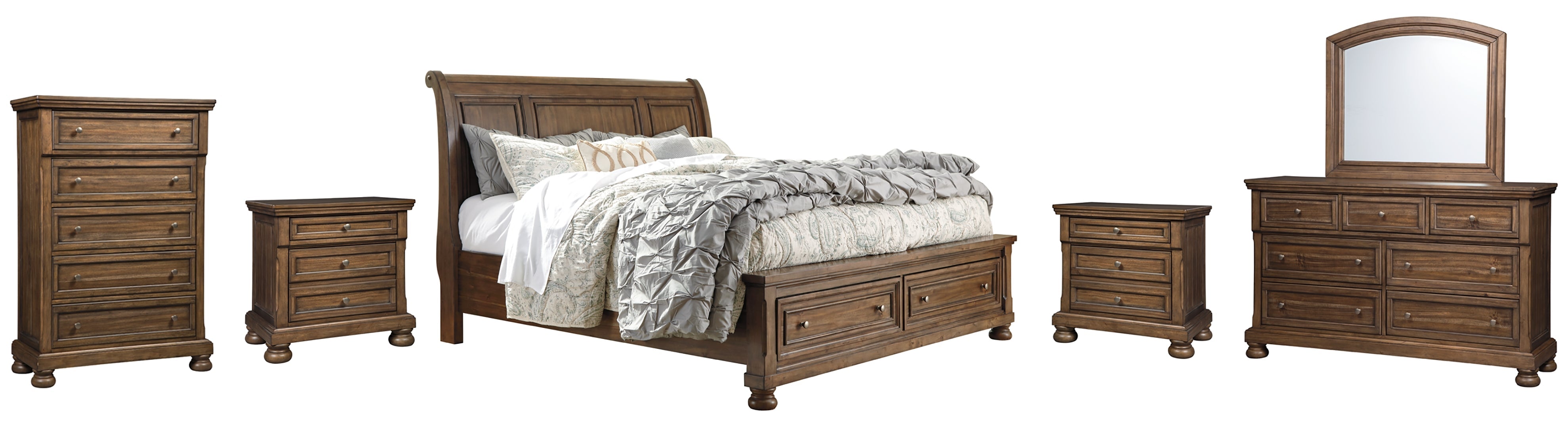 Flynnter Brown Panel Bedroom Set