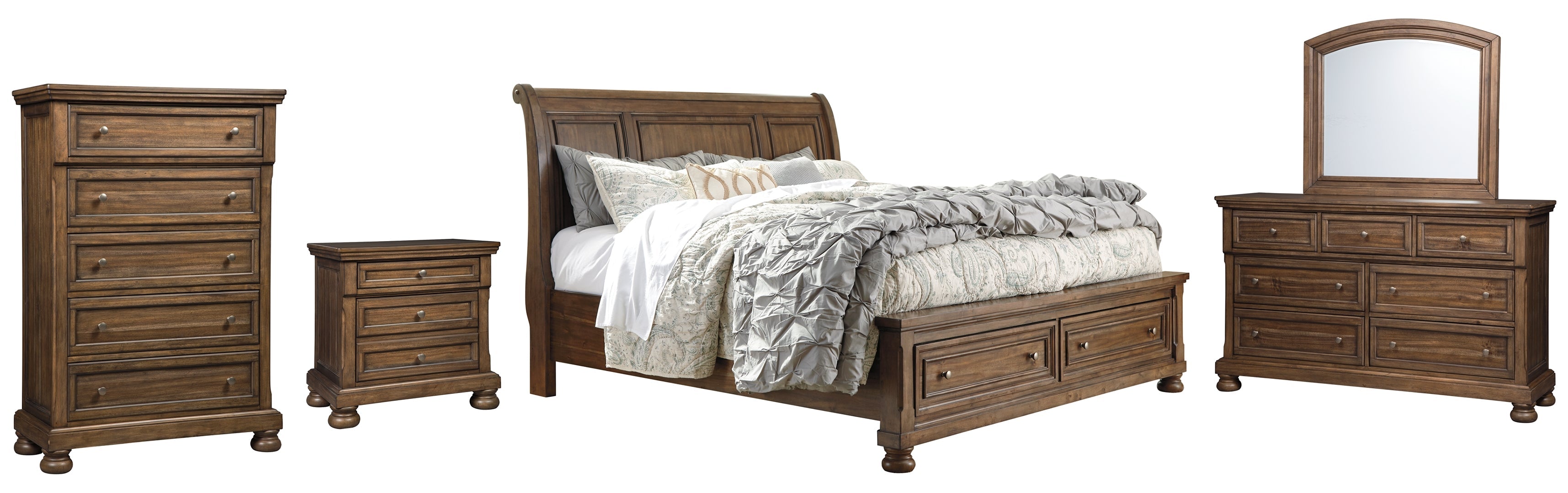 Flynnter Brown Panel Bedroom Set