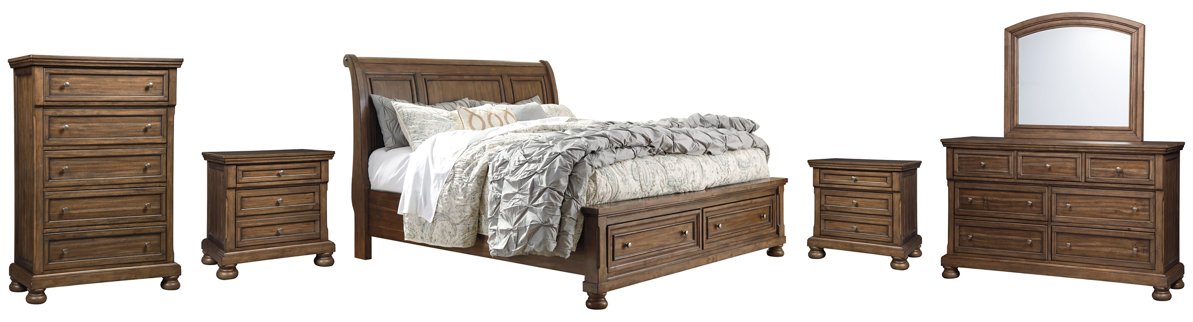 Flynnter Brown Panel Bedroom Set