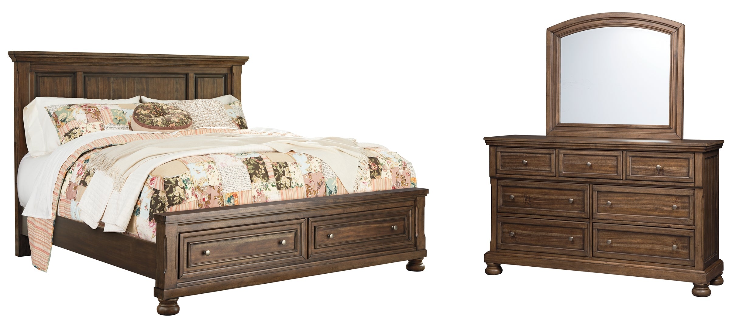 Flynnter Brown Panel Bedroom Set