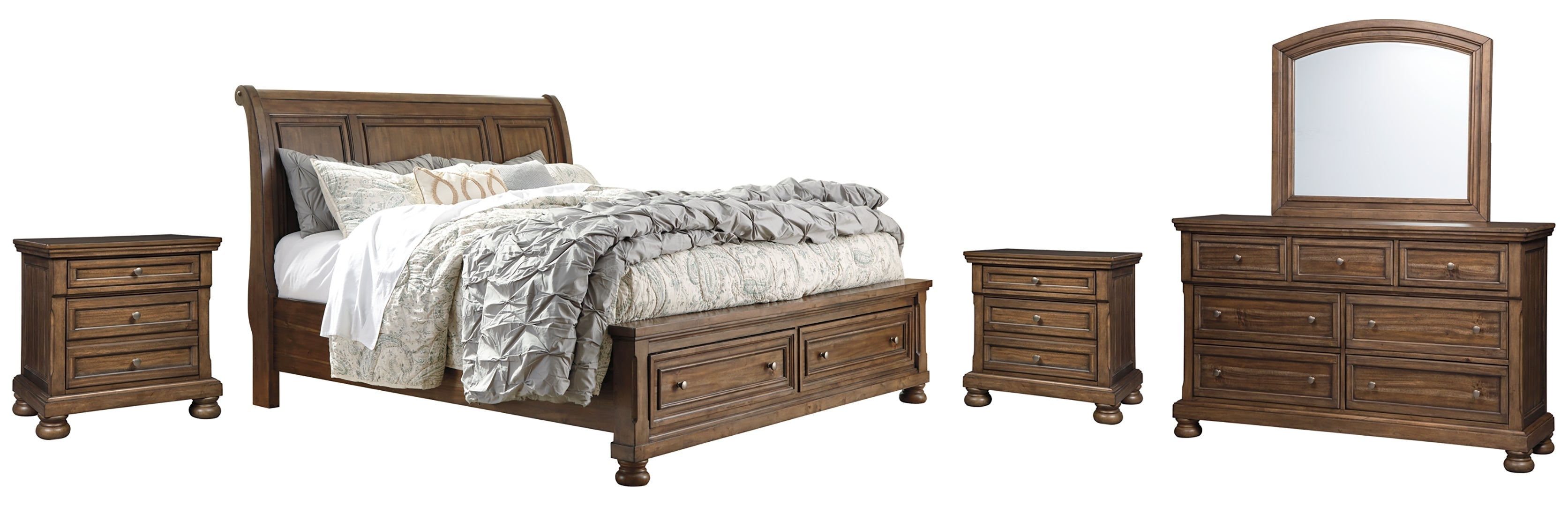Flynnter Brown Panel Bedroom Set