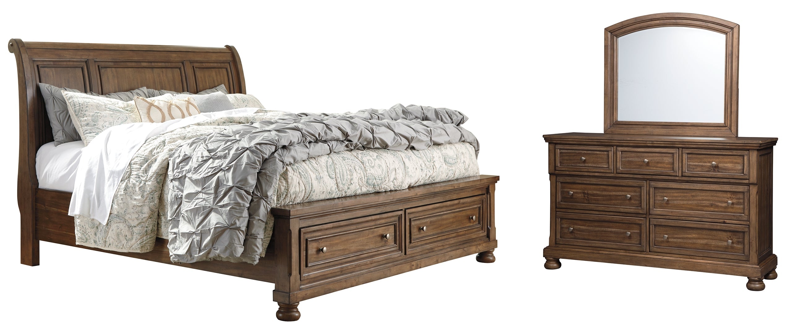 Flynnter Brown Panel Bedroom Set