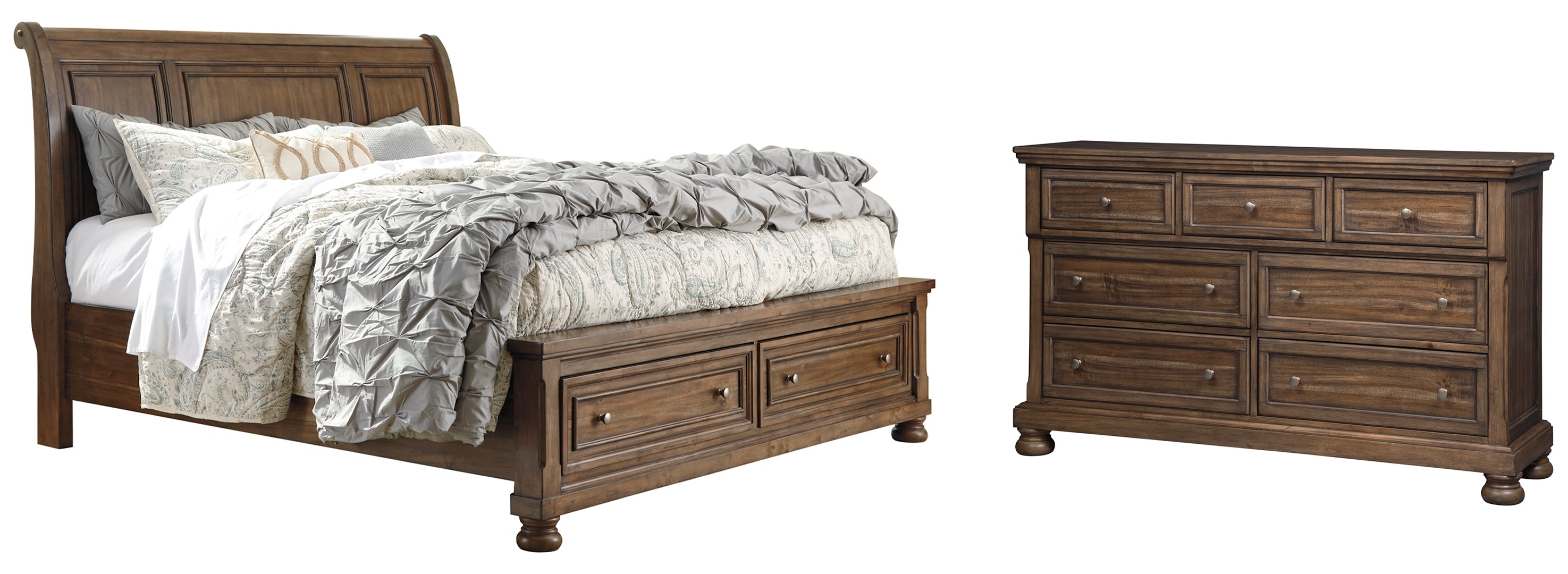 Flynnter Brown Panel Bedroom Set