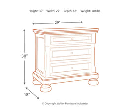 Flynnter Two Drawer Night Stand