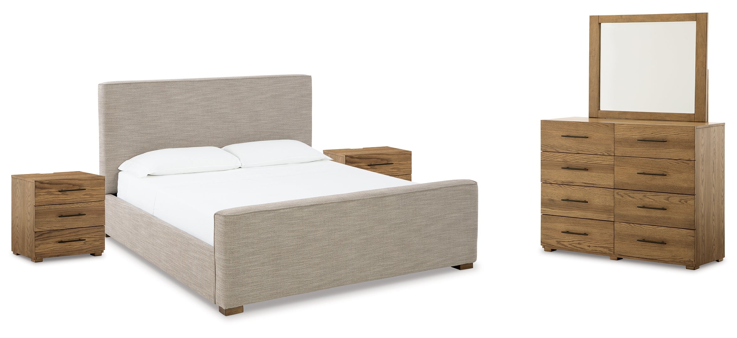 Dakmore Brown Upholstered Bedroom Set