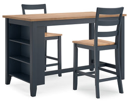 Gesthaven Counter Height Dining Table and 2 Barstools