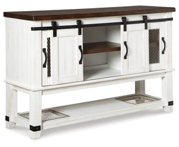 Valebeck Counter Height Dining Table and 4 Barstools with Storage