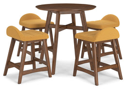 Lyncott Counter Height Dining Table and 4 Barstools