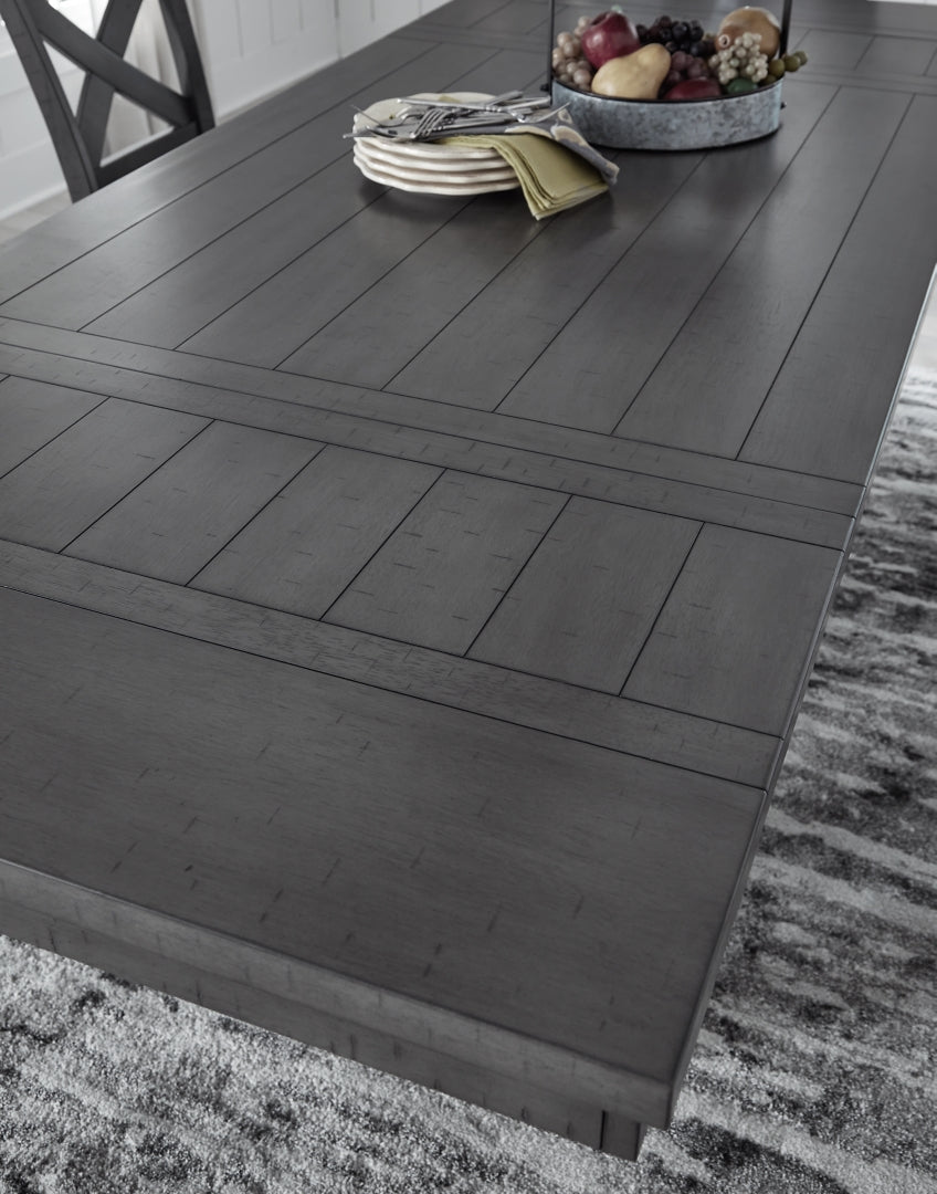 Myshanna Counter Height Dining Table and 6 Barstools with Storage