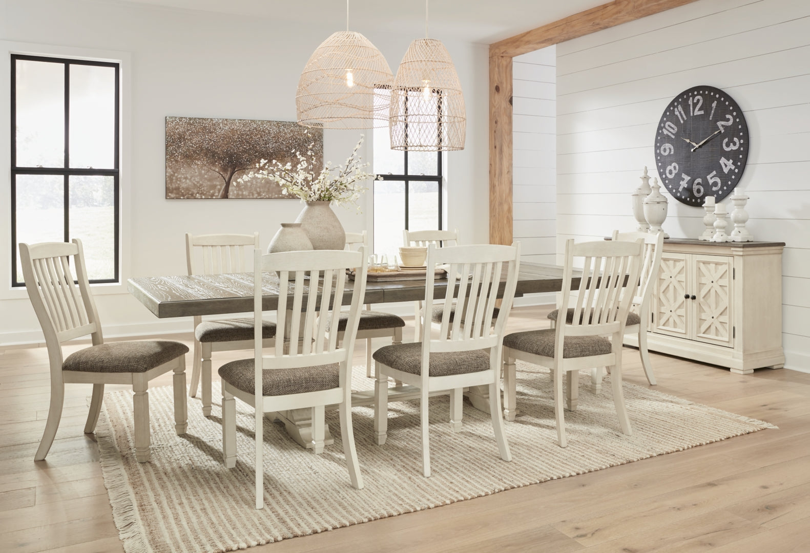 Bolanburg Dining Table and 6 Chairs with Storage