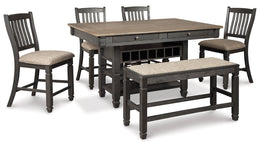 Tyler Creek Counter Height Dining Table and 6 Barstools