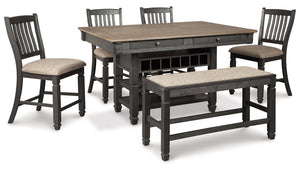 Tyler Creek Counter Height Dining Table and 6 Barstools