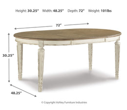 Realyn Oval Dining Room EXT Table