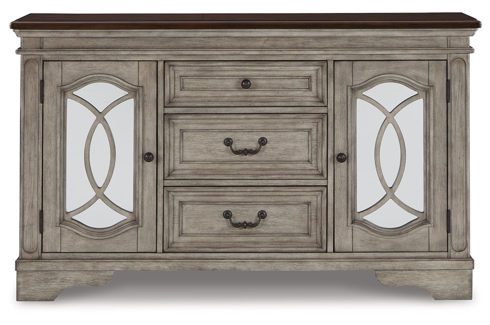 Lodenbay Counter Height Dining Table and 6 Barstools with Storage