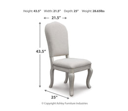 Arlendyne Dining Table and 4 Chairs with Storage