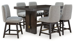 Burkhaus Counter Height Dining Table and 4 Barstools with Storage