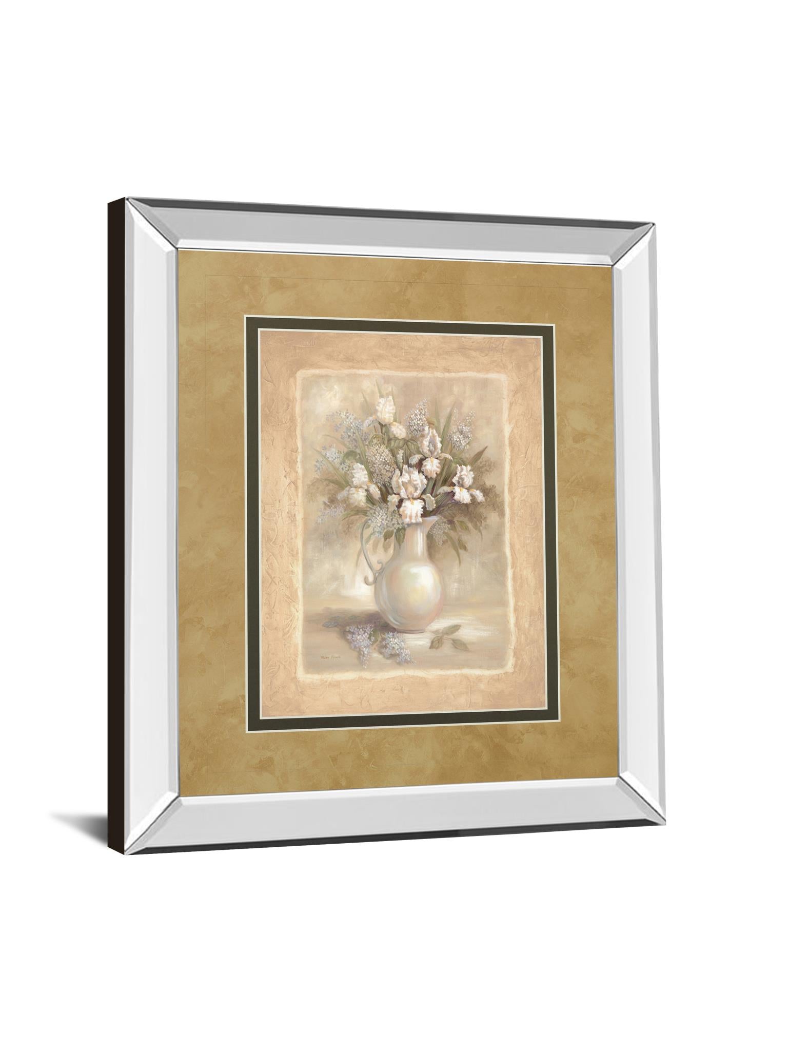 Mirrored Frame White Bounty I By Vivian Flasch 34X40 Mirror Frame Print