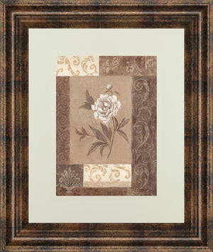 Single Peony By Vivian Flasch 34X40 Framed Print