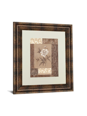 Single Peony By Vivian Flasch 34X40 Framed Print