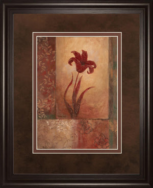 Lily Silhouette By Vivian Flasch 34X40 Framed Print
