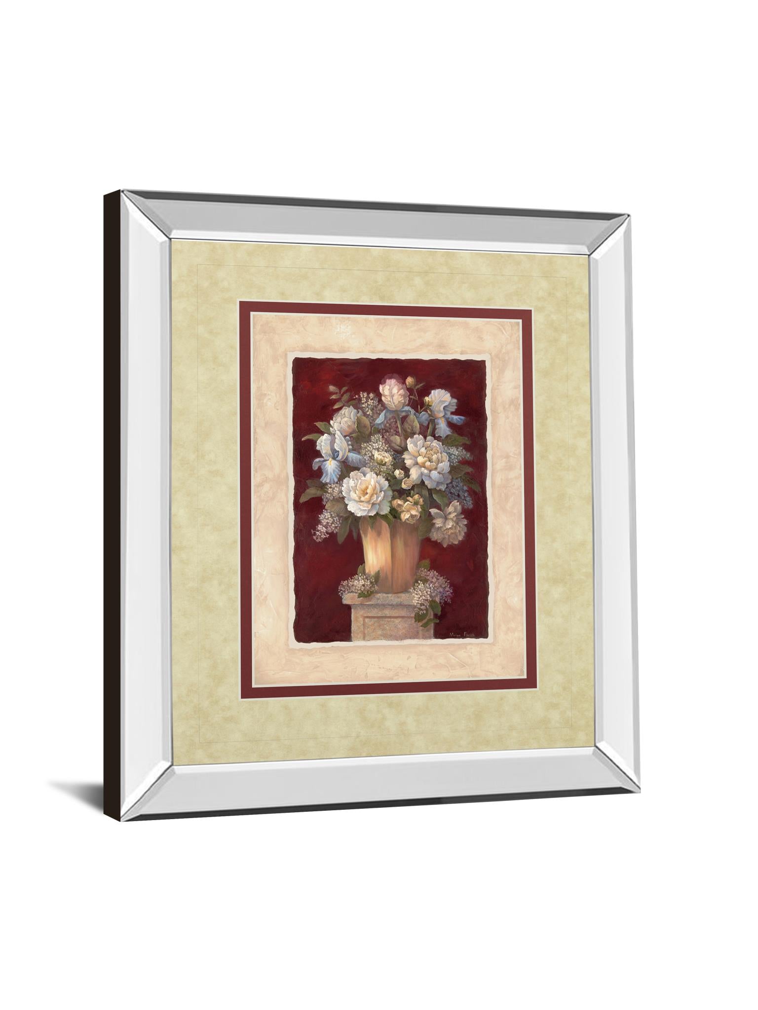 Mirrored Frame Traditional Red Ii By Vivian Flasch 34X40 Mirror Frame Print