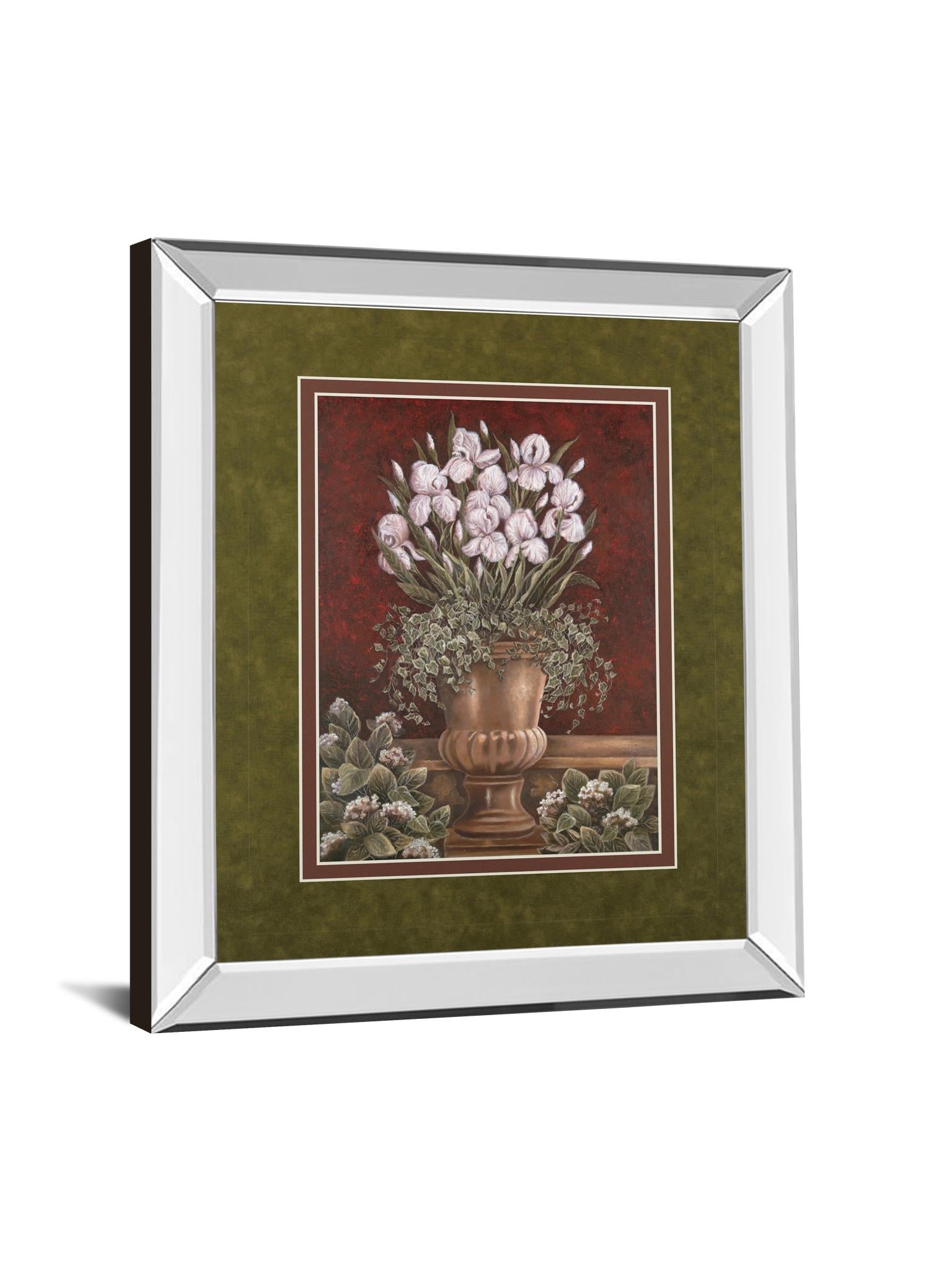Mirrored Frame Hannah'S Irises By Betsy Brown 34X40 Mirror Frame Print