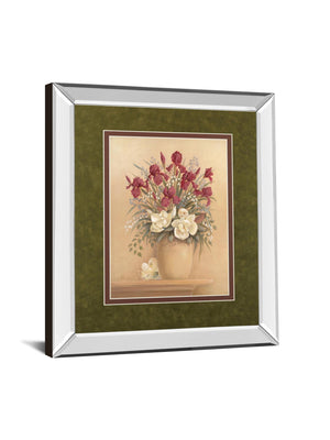 Mirrored Frame Classic Petal I By Gloria Eriksen 34X40 Mirror Frame Print