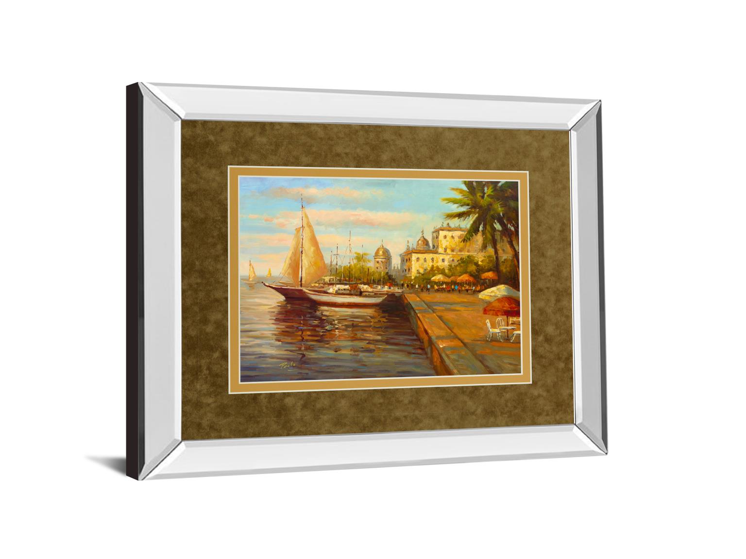 Mirrored Frame Santo Domingo Harbor By Bulo 34X40 Mirror Frame Print