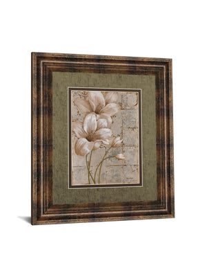 Ilies On Silver I By Vivian Flasch 34X40 Framed Print