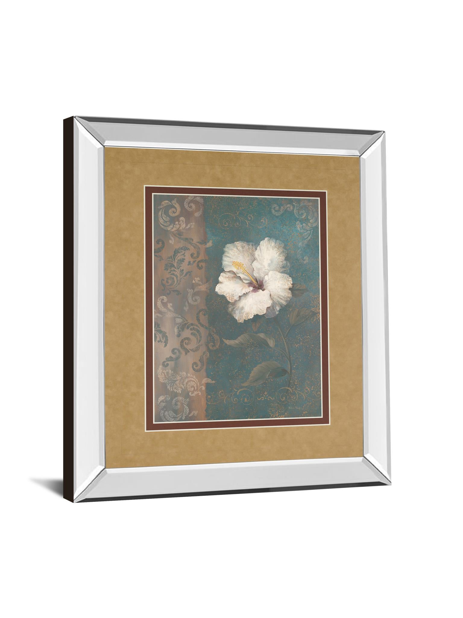 Mirrored Frame Floral Trans Ii By Vivian Flasch 34X40 Mirror Frame Print