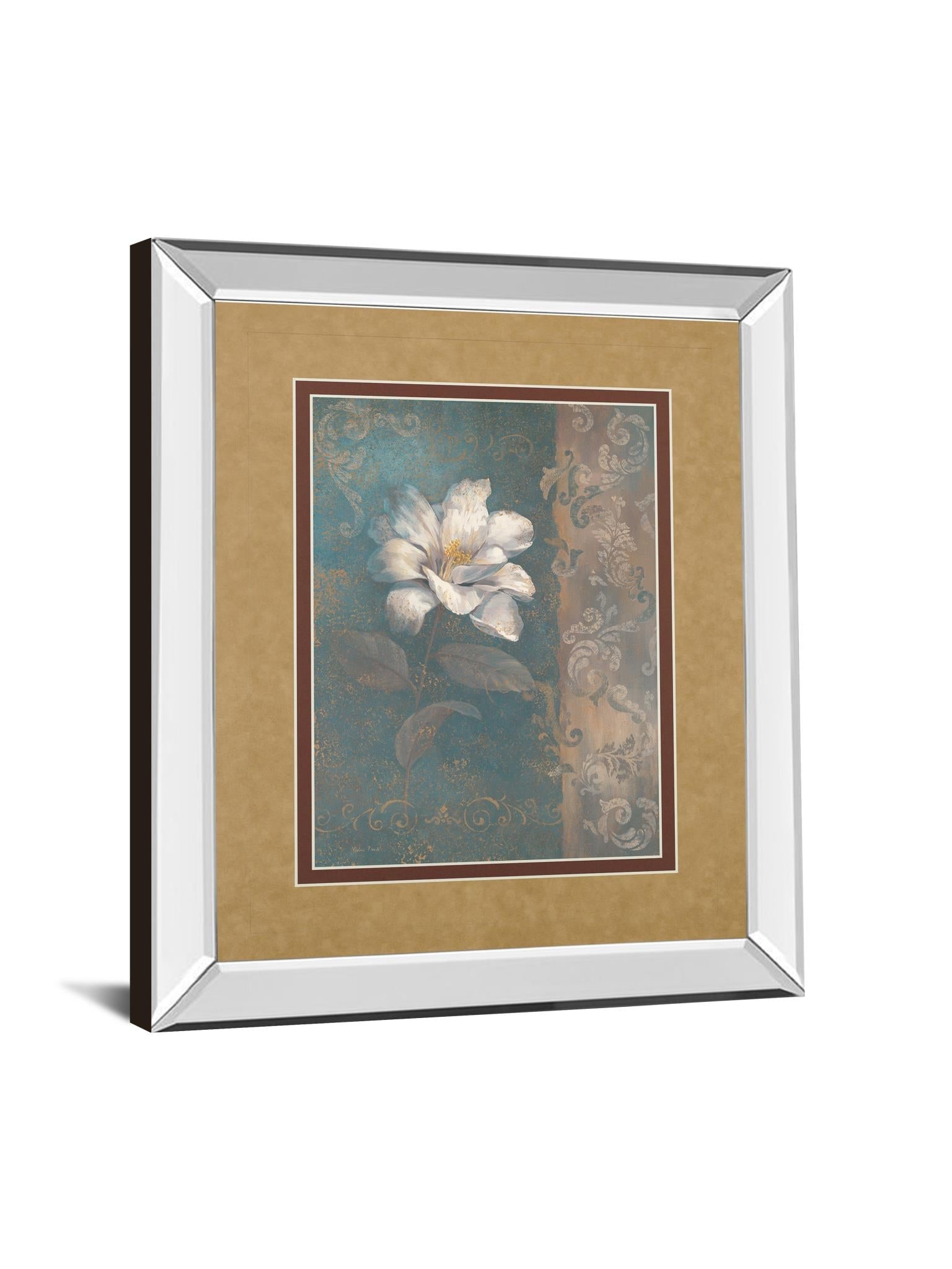 Mirrored Frame Floral Trans I By Vivian Flasch 34X40 Mirror Frame Print