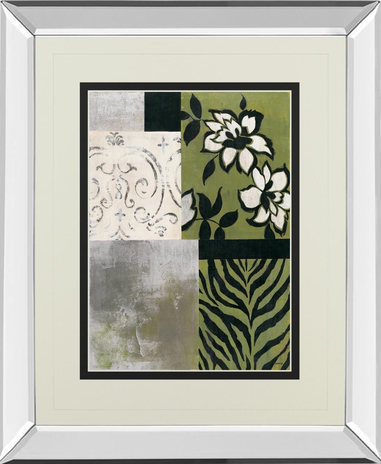 Mirrored Frame Playing With Patterns Ii By Cheryl Martin 34X40 Mirror Frame Print